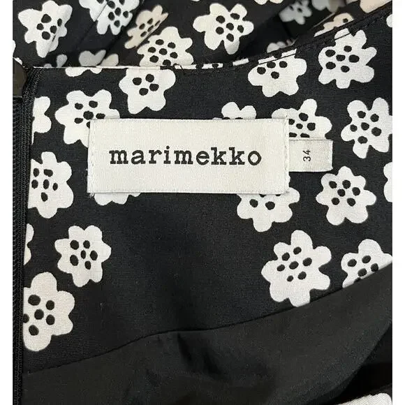 Marimekko Unelma Puketti Tunic Dress Bold Artistic Minimalist Modernist Size 34 - Picture 10 of 11